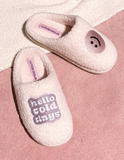 Hello Cold Days Slippers (Size 36 - 37) - Myriad Beauty