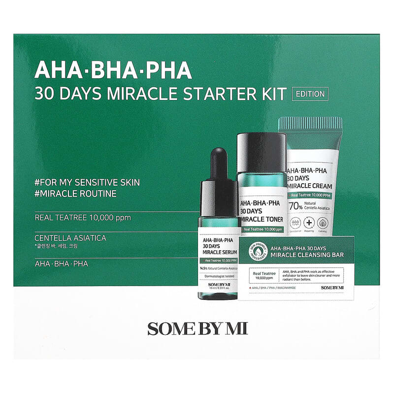 AHA, BHA, PHA 30 Days Miracle Starter Kit - Myriad Beauty